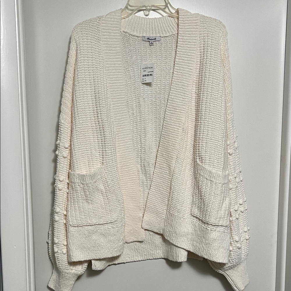 NWT Madewell Cozy Cream Sweater Cardigan